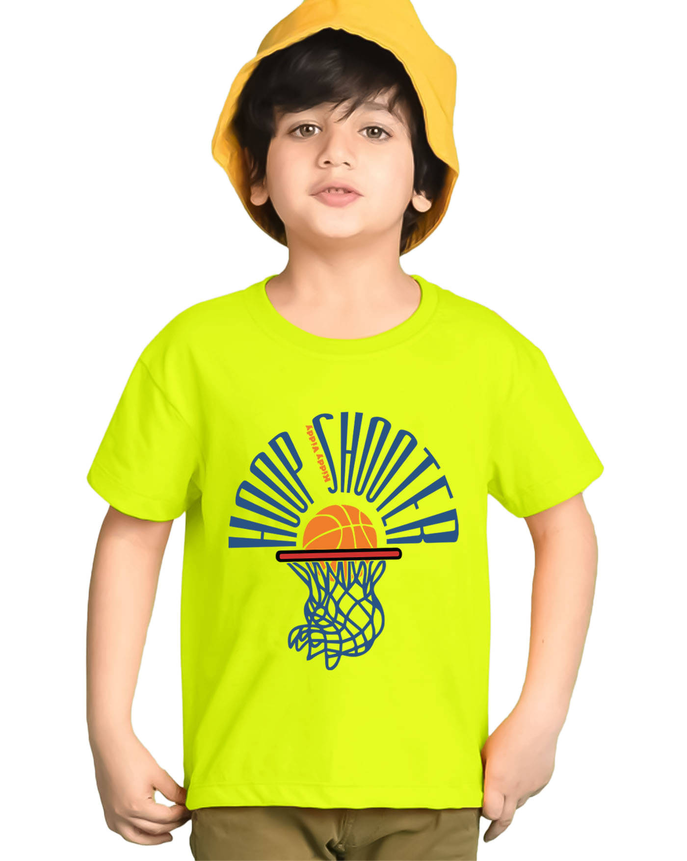     			KIDDY VIDDY Pack of 1 Boys Cotton Blend T-Shirt ( Neon Green )