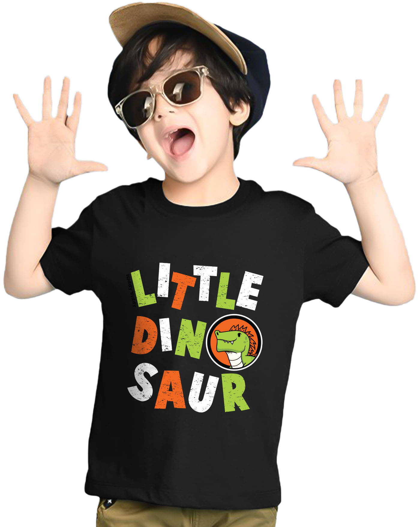     			KIDDY VIDDY Pack of 1 Boys Cotton Blend T-Shirt ( Black )