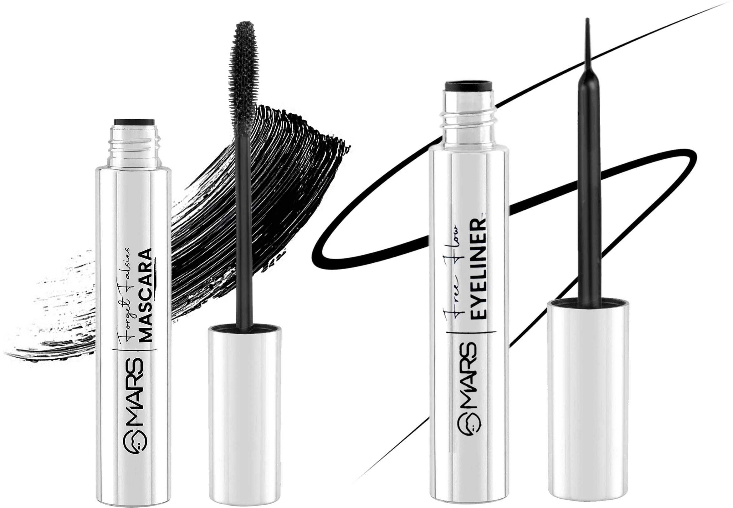     			MARS Long Lasting Smudge Proof Mascara With Flow Eyeliner Pack of 2 (2 Items in the set)