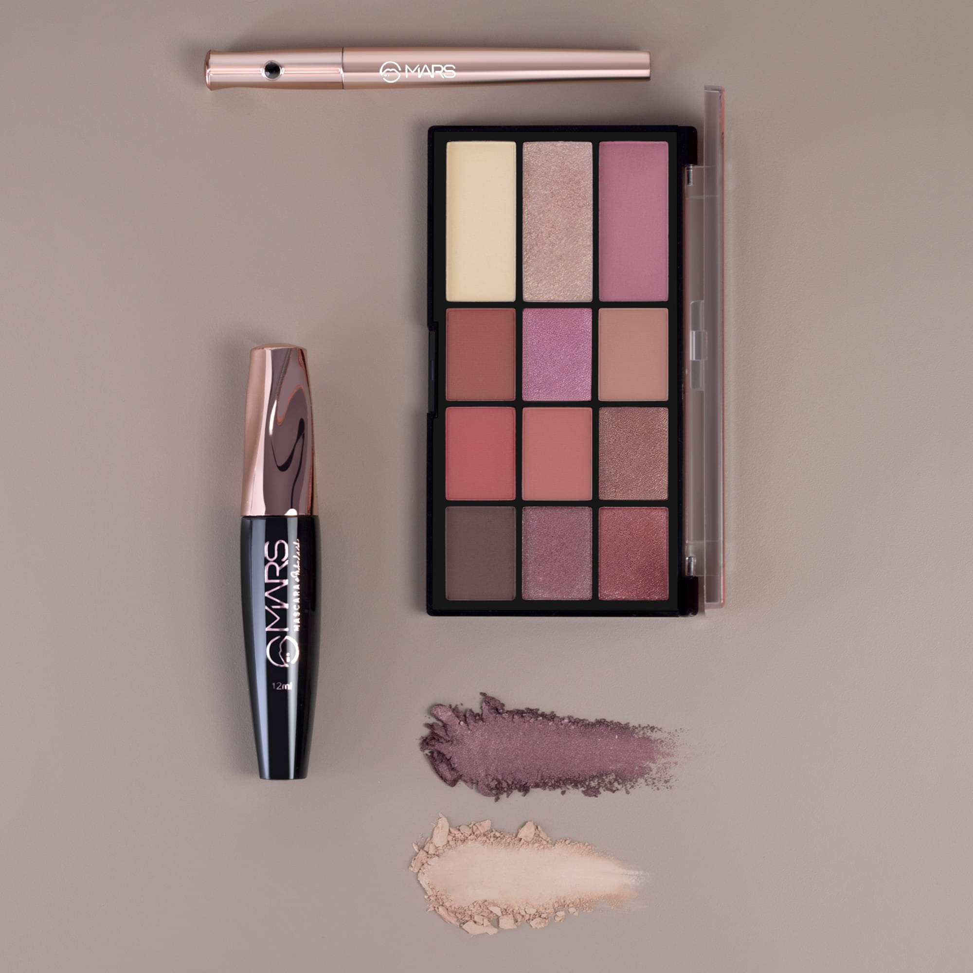     			MARS 9 Shade Eyeshdow+Highlighter+Blusher+Bronzer+Smudge Proof Mascara+Eyeliner-03