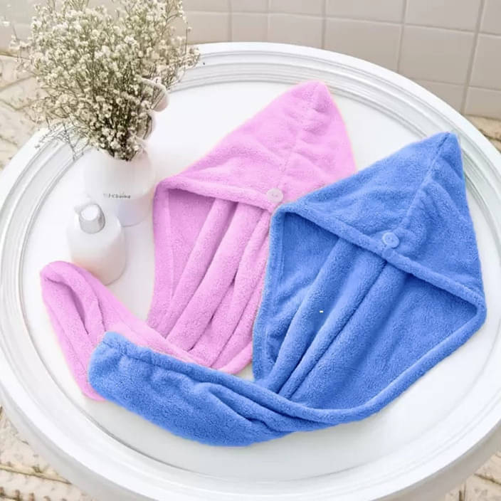     			Midastra Multicolor Hair Towel Wrap ( Pack of 2 )