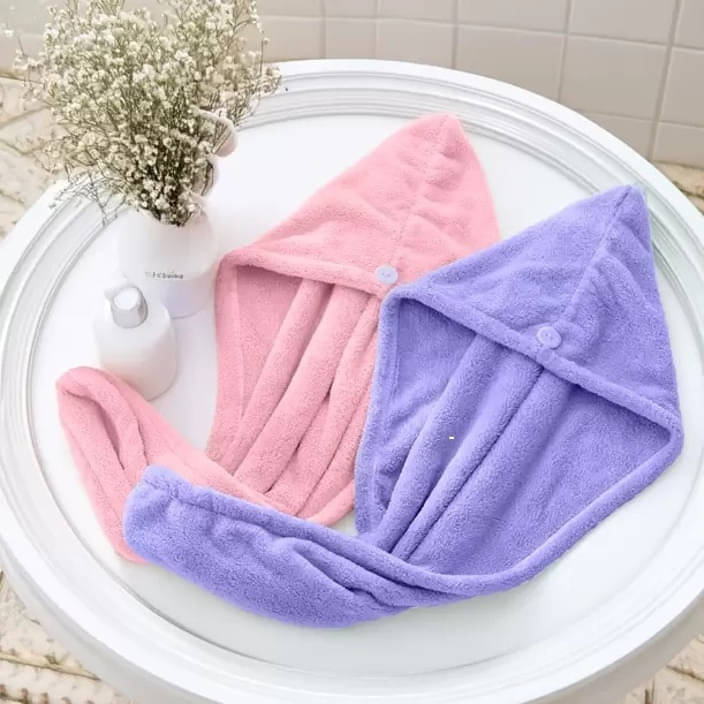     			Midastra Multicolor Hair Towel Wrap ( Pack of 2 )