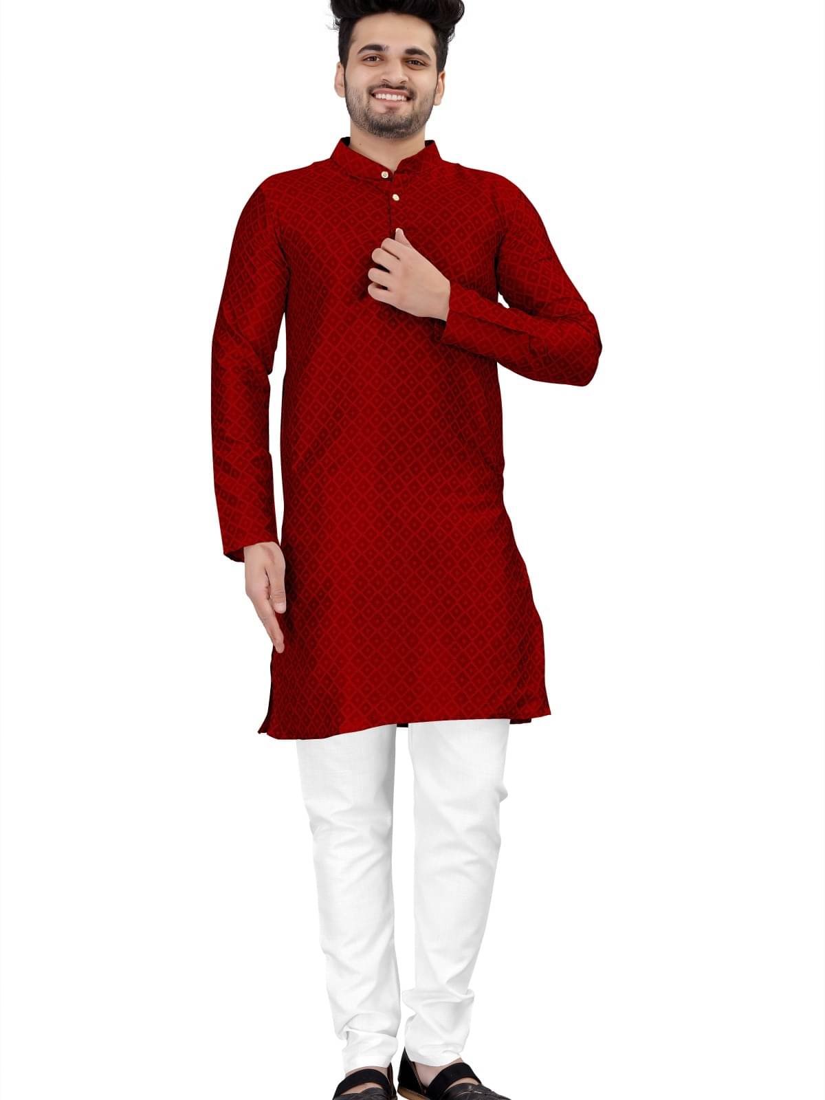 NCC Maroon Viscose Men's Regular Kurta ( Pack of 1 ) NCC Maroon Viscose Men's Regular Kurta ( Pack of 1 )