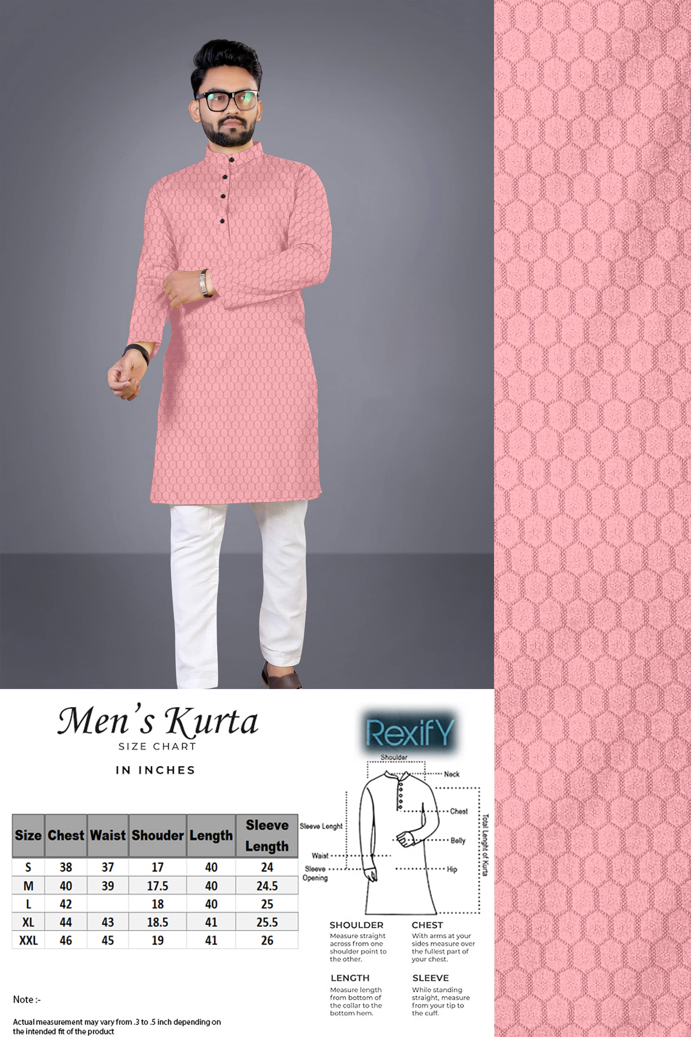 ONECLICK Peach Cotton Blend Men's Regular Kurta ( Pack of 1 ) ONECLICK Peach Cotton Blend Men's Regular Kurta ( Pack of 1 )