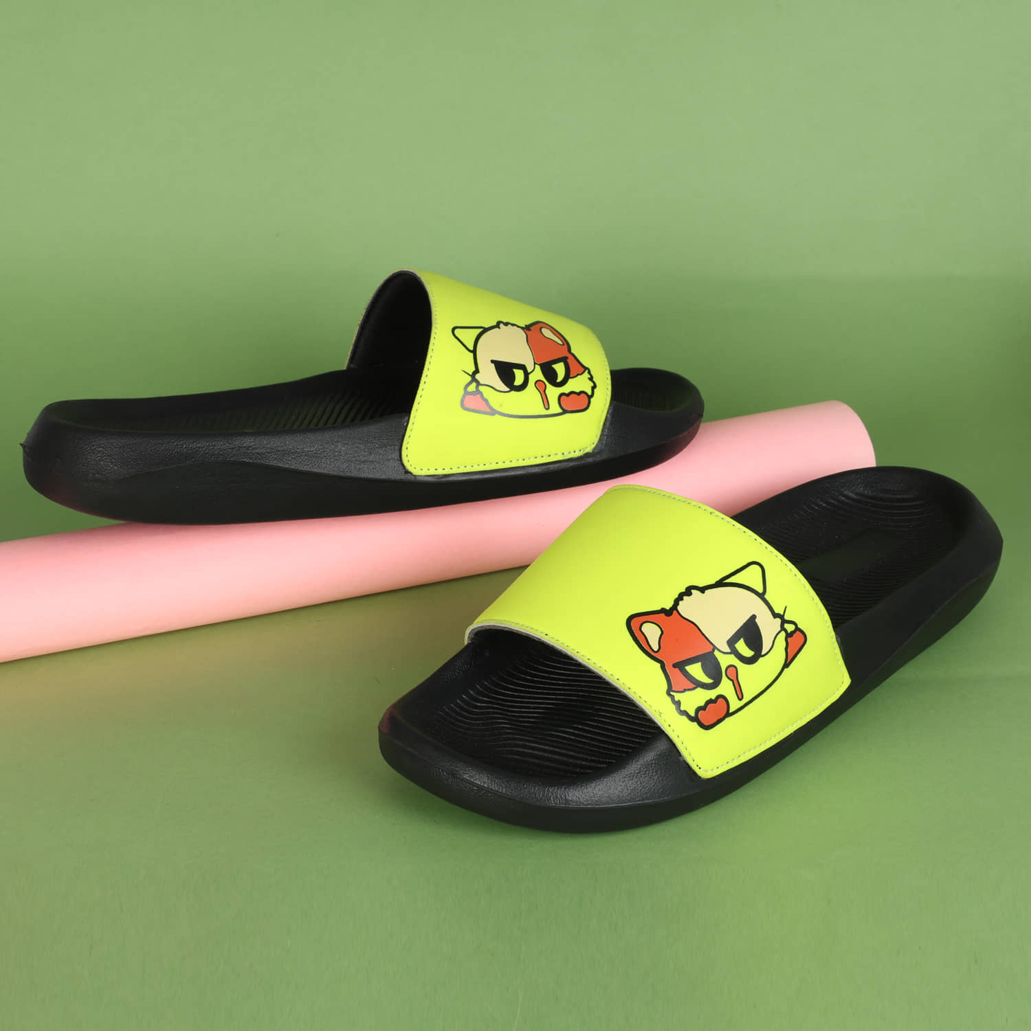 PERY PAO Green Men's Slide Flip Flop