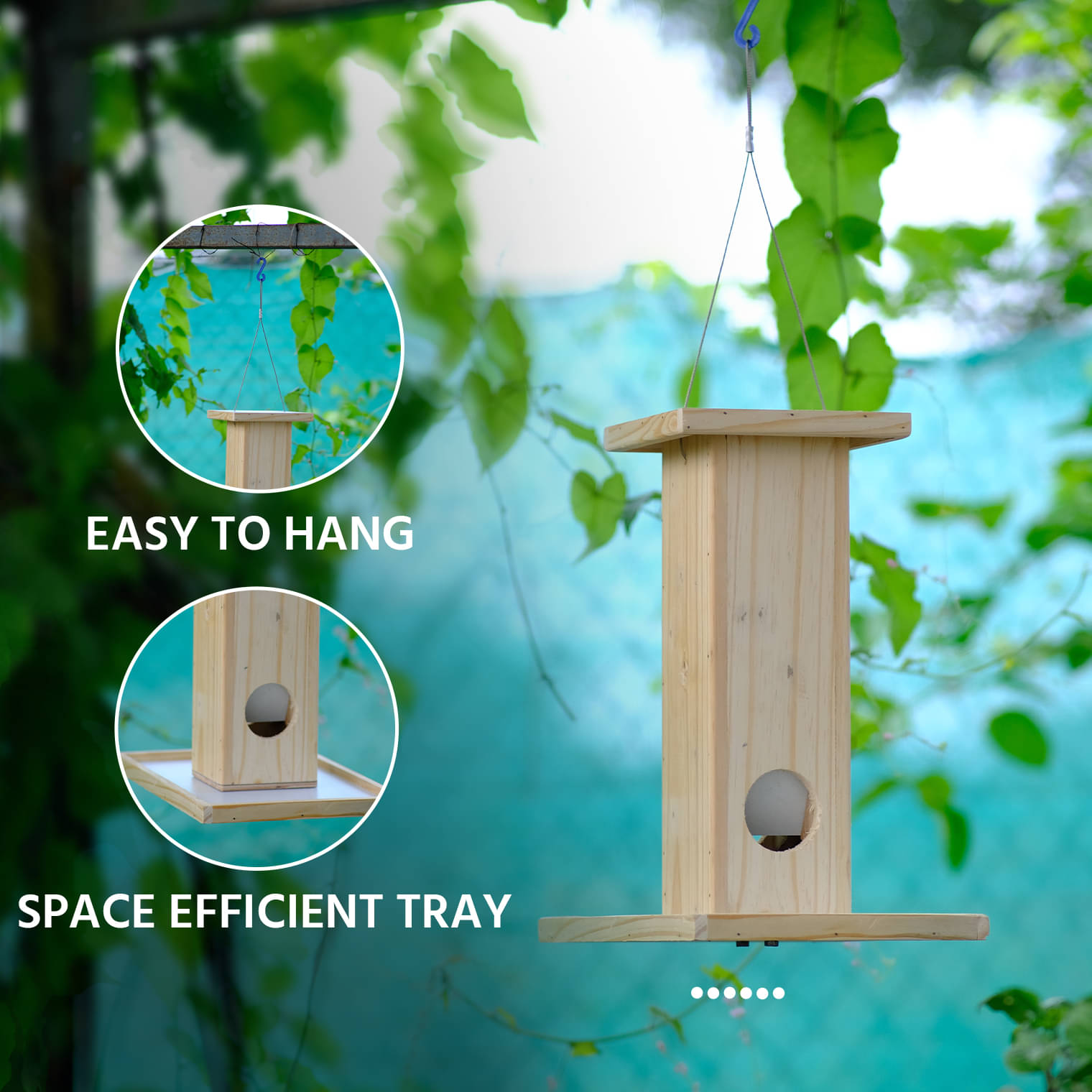     			Parrot  Feeder Iron Square shape .