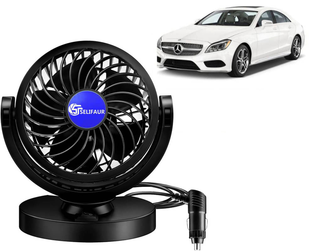     			Selifaur Dashboard Fan Black