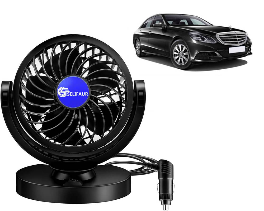     			Selifaur Dashboard Fan Black