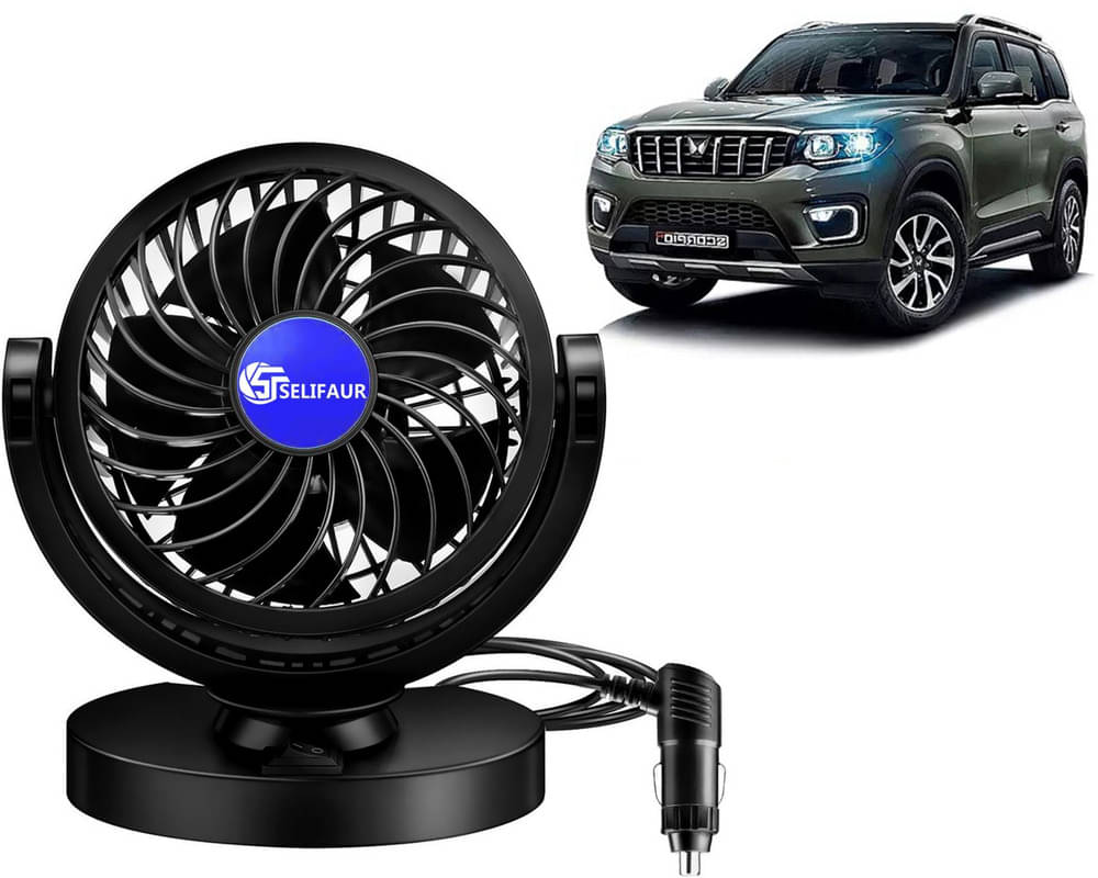     			Mitchell 12V DC Electric Car Single Head Fan for Dashboad 360 Degree Rotatable Car Auto Powerful Cooling Air Fan For Scorpio N