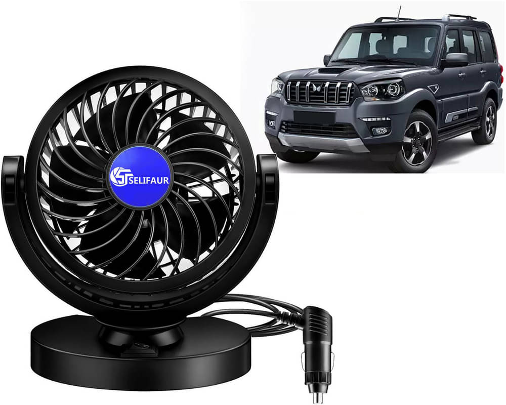     			Mitchell 12V DC Electric Car Single Head Fan for Dashboad 360 Degree Rotatable Car Auto Powerful Cooling Air Fan For Scorpio Classic