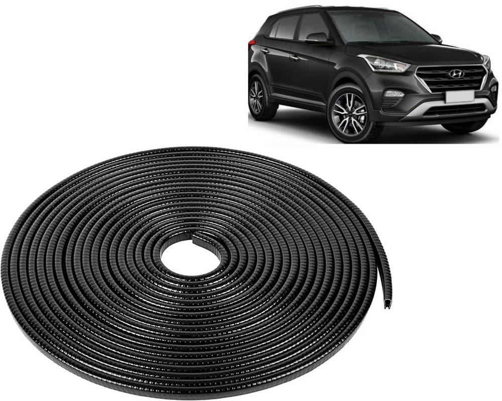 Selifaur Car Door Edge Guards U Shape Edge Trim Rubber Strip Seal Protector (16 ft/5 Mtr, Black) For Creta 2019 Selifaur Car Door Edge Guards U Shape Edge Trim Rubber Strip Seal Protector (16 ft/5 Mtr, Black) For Creta 2019