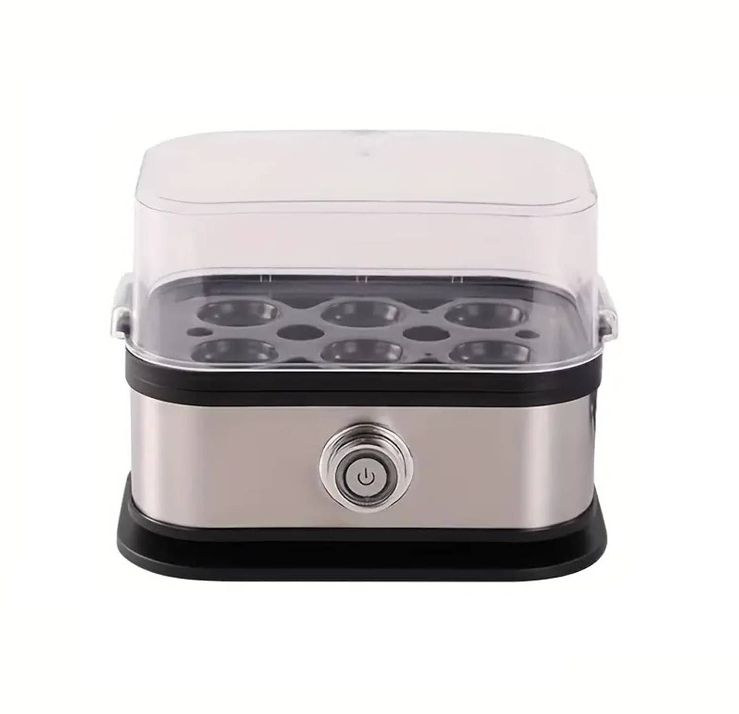     			Shopeleven Egg Cooker for Steaming, Cooking & Boiling 3 Boiling Modes Electric Egg Bolier, Boil Upto 6 Eggs, Stainless Steel Body