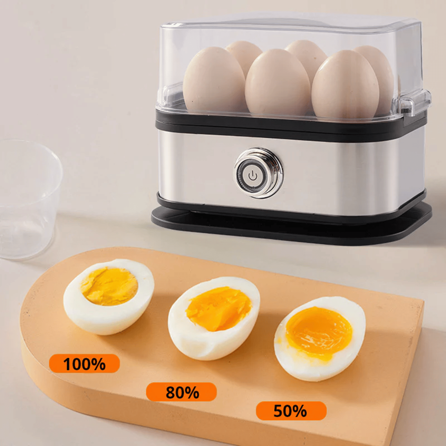 Shopeleven Stainless Steel Egg Boiler 6 Eggs at a Time | Automatic Turn-Off Super Egg Boiler | 3 Boiling Modes | Stainless Steel Body Shopeleven Stainless Steel Egg Boiler 6 Eggs at a Time | Automatic Turn-Off Super Egg Boiler | 3 Boiling Modes | Stainless Steel Body