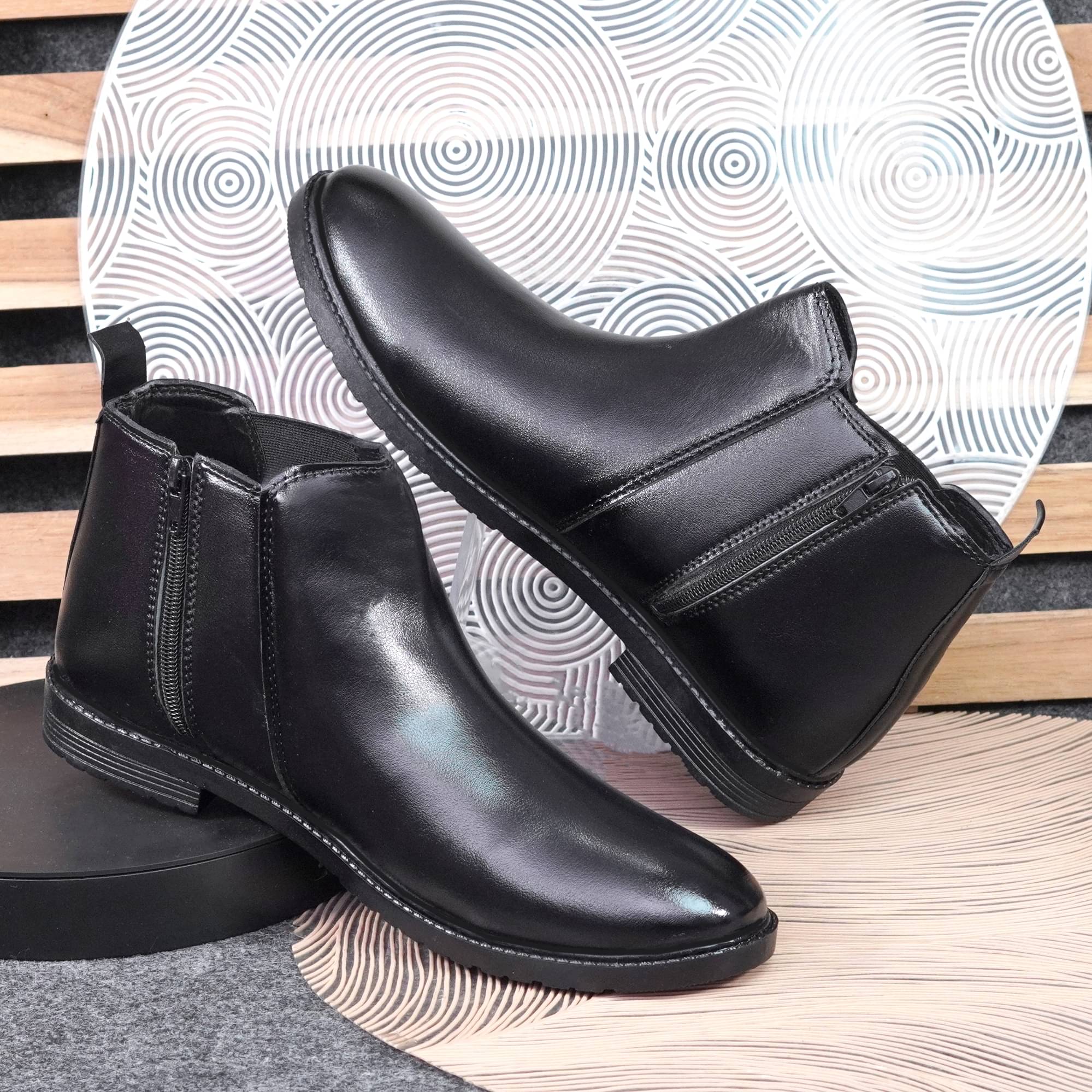     			Sir Mashup Footwear Black Men's Chelsea Boots