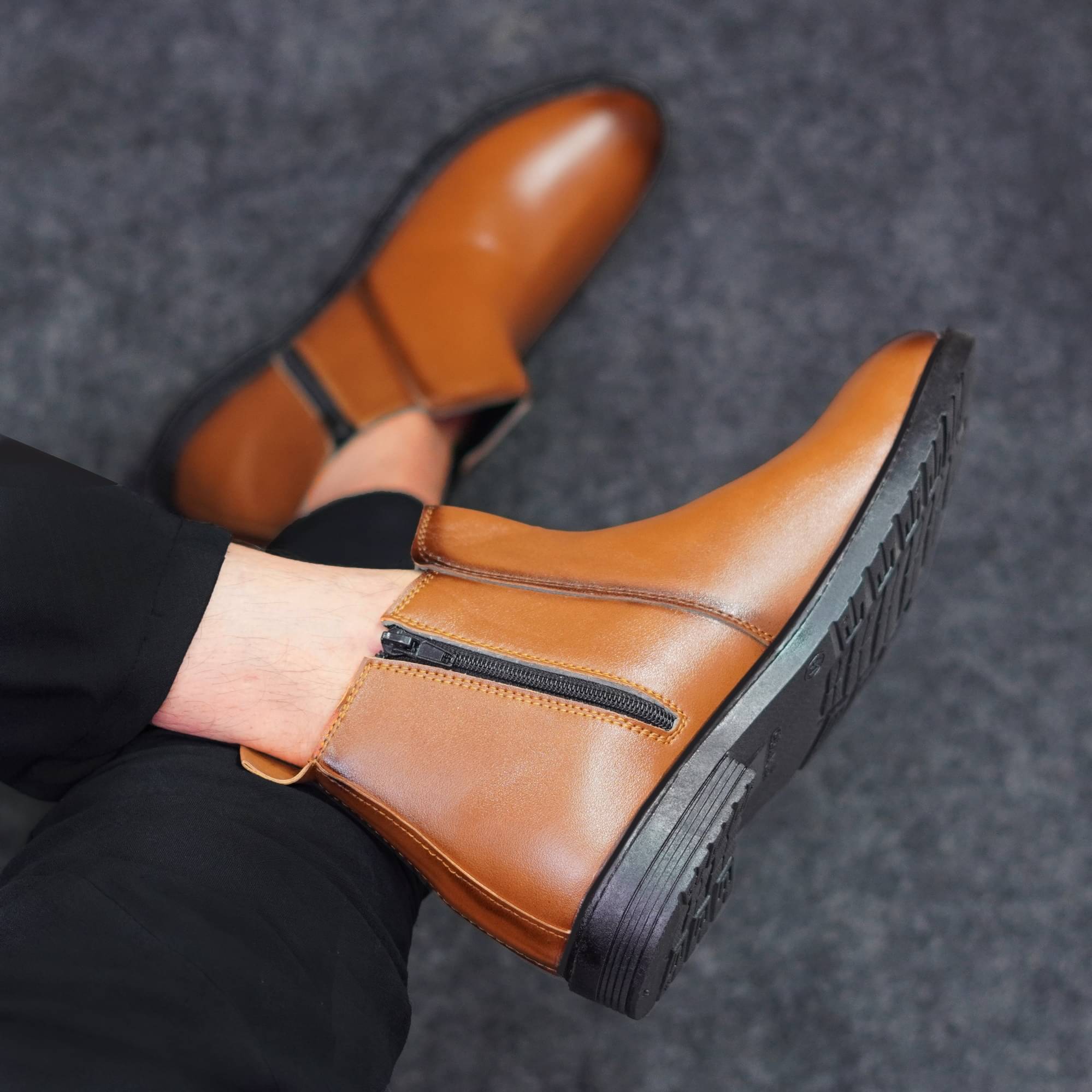     			Sir Mashup Footwear Tan Men's Chelsea Boots