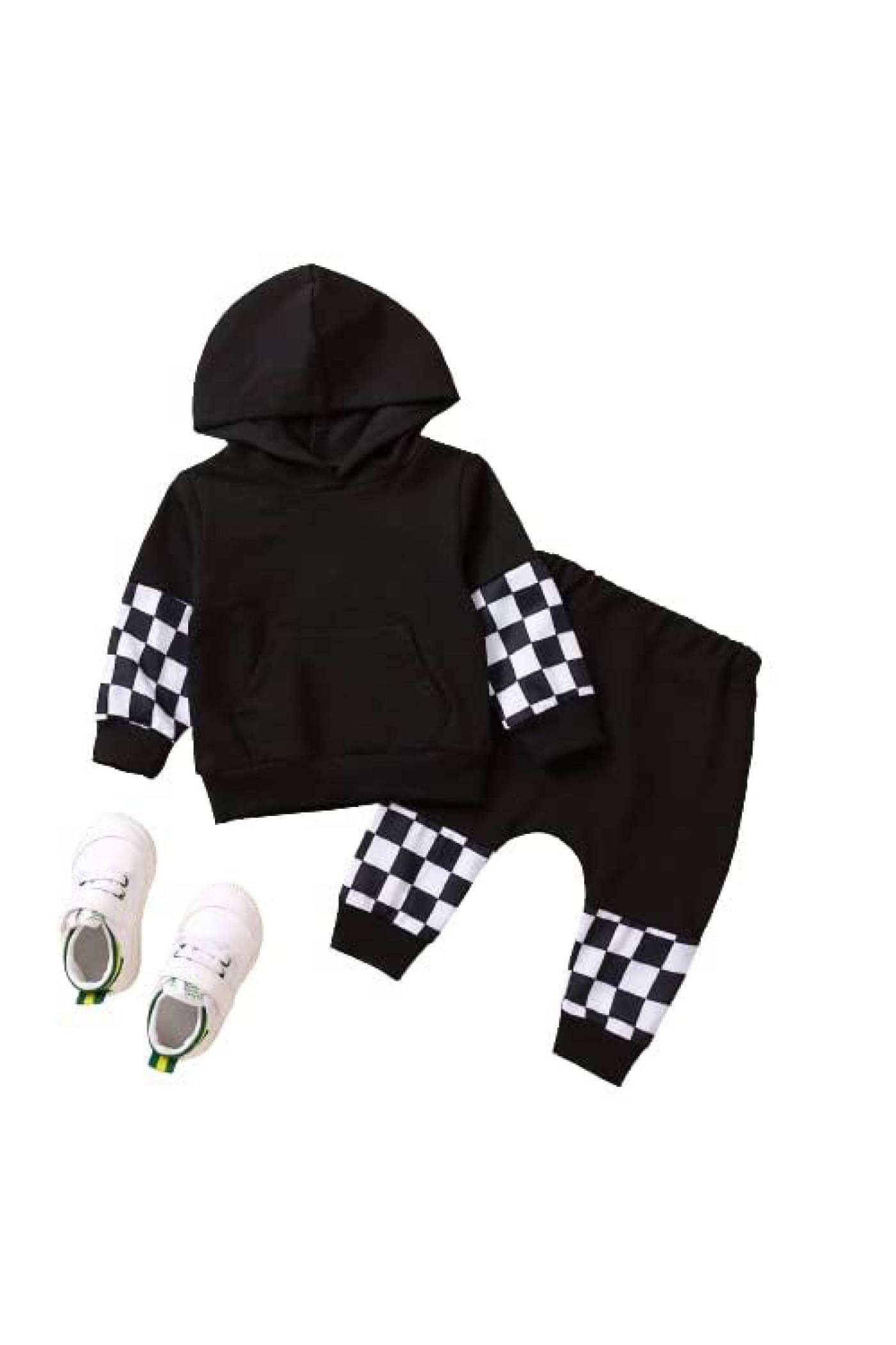 Stylishbaby Pack of 2 Unisex Cotton Spandex T-Shirt & Pants Set ( Black )     			Stylishbaby Pack of 2 Unisex Cotton Spandex T-Shirt & Pants Set ( Black )