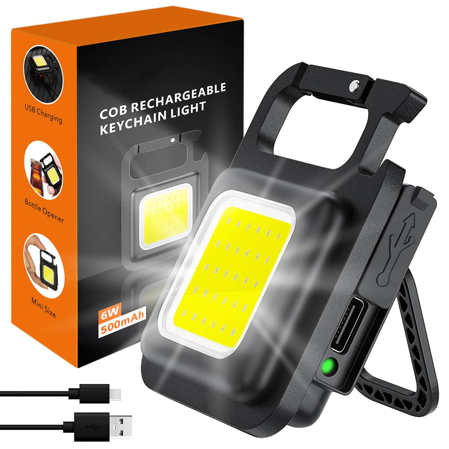 TechTide Black Men's Flashlight Keychain ( Pack of 1 ) TechTide Black Men's Flashlight Keychain ( Pack of 1 )