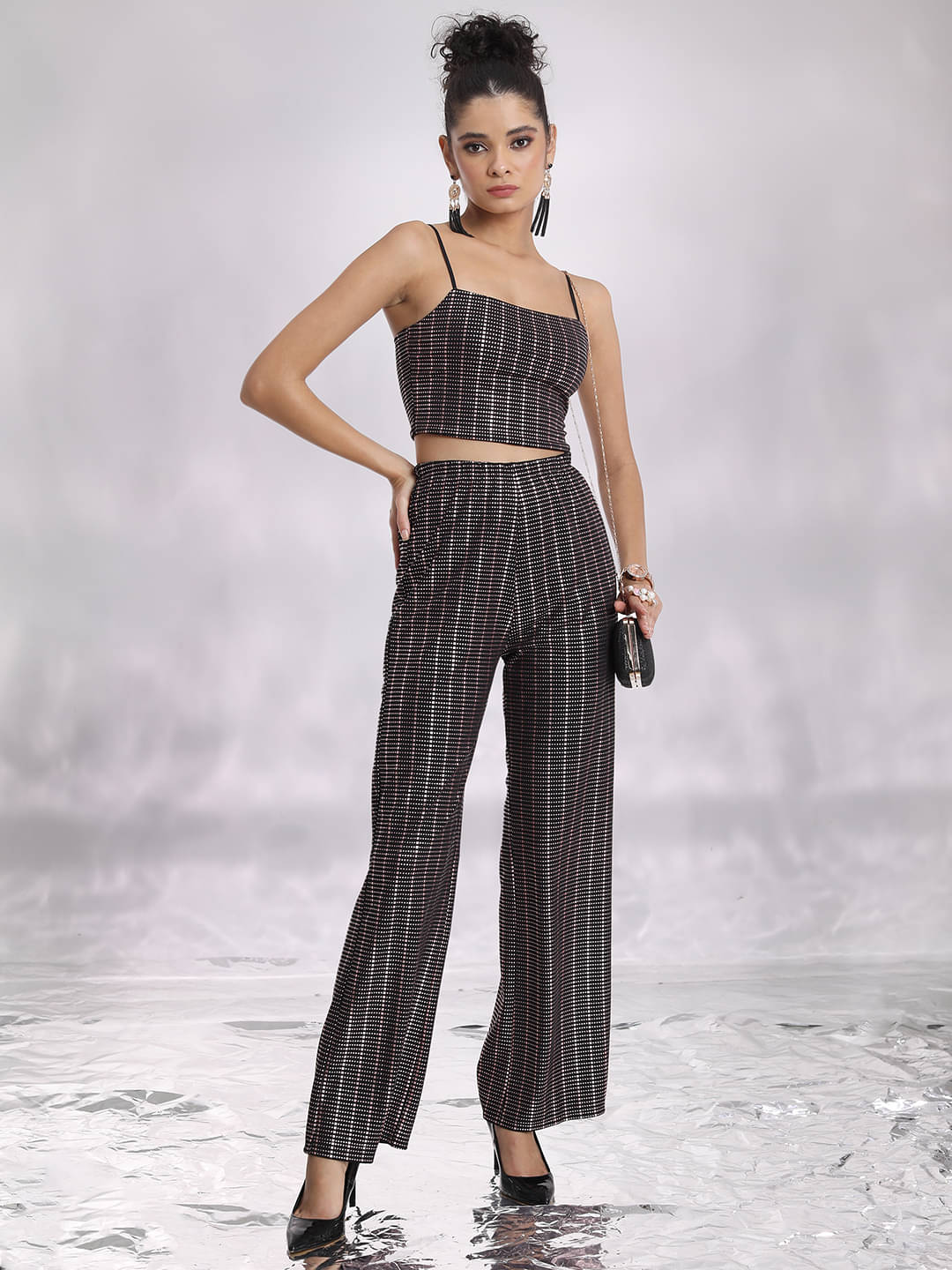     			Tokyo Talkies Women Printed Top With Trousers Co-Ord Set ( Multicolor )