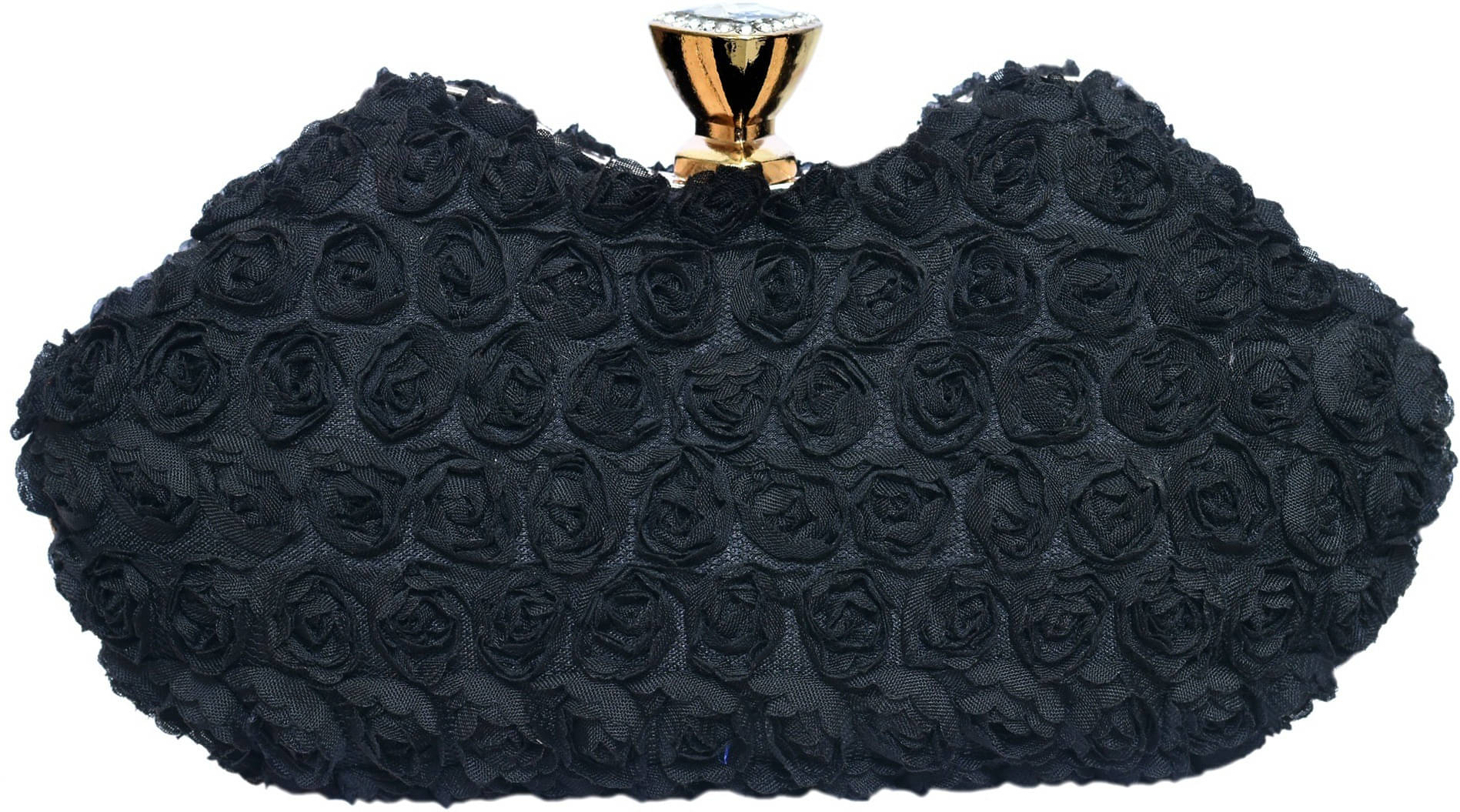    			Tooba Handicraft Black Fabric Box Clutch