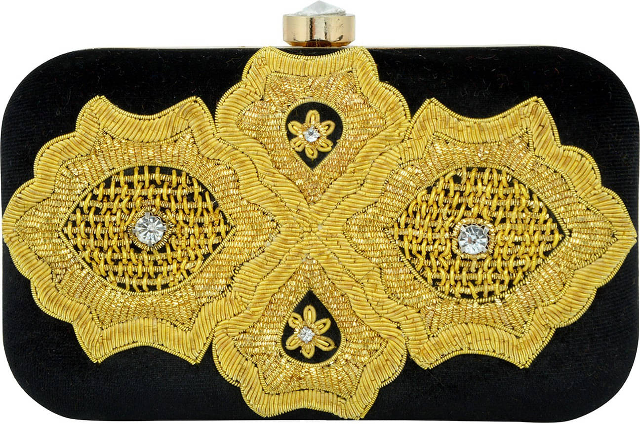     			Tooba Handicraft Multicolor Fabric Box Clutch