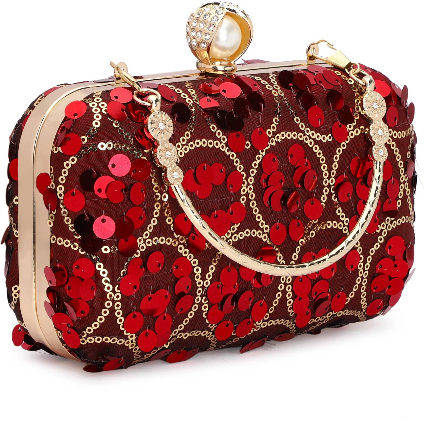     			Tooba Handicraft Multicolor Fabric Box Clutch
