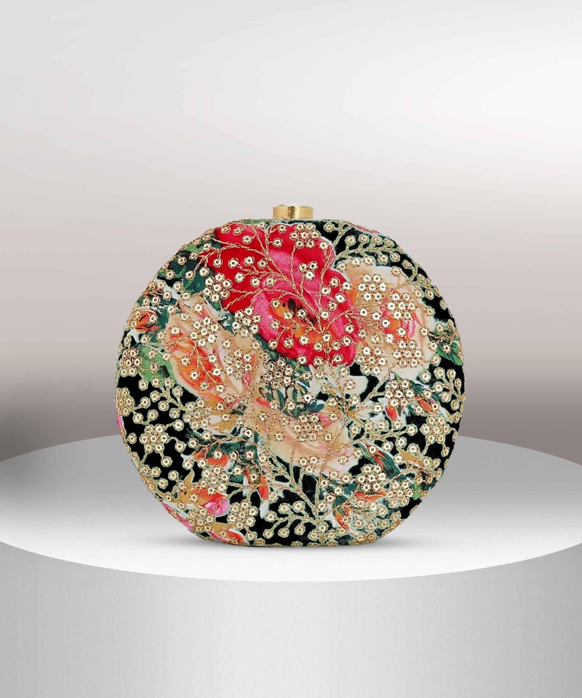     			Tooba Handicraft Multicolor Fabric Box Clutch