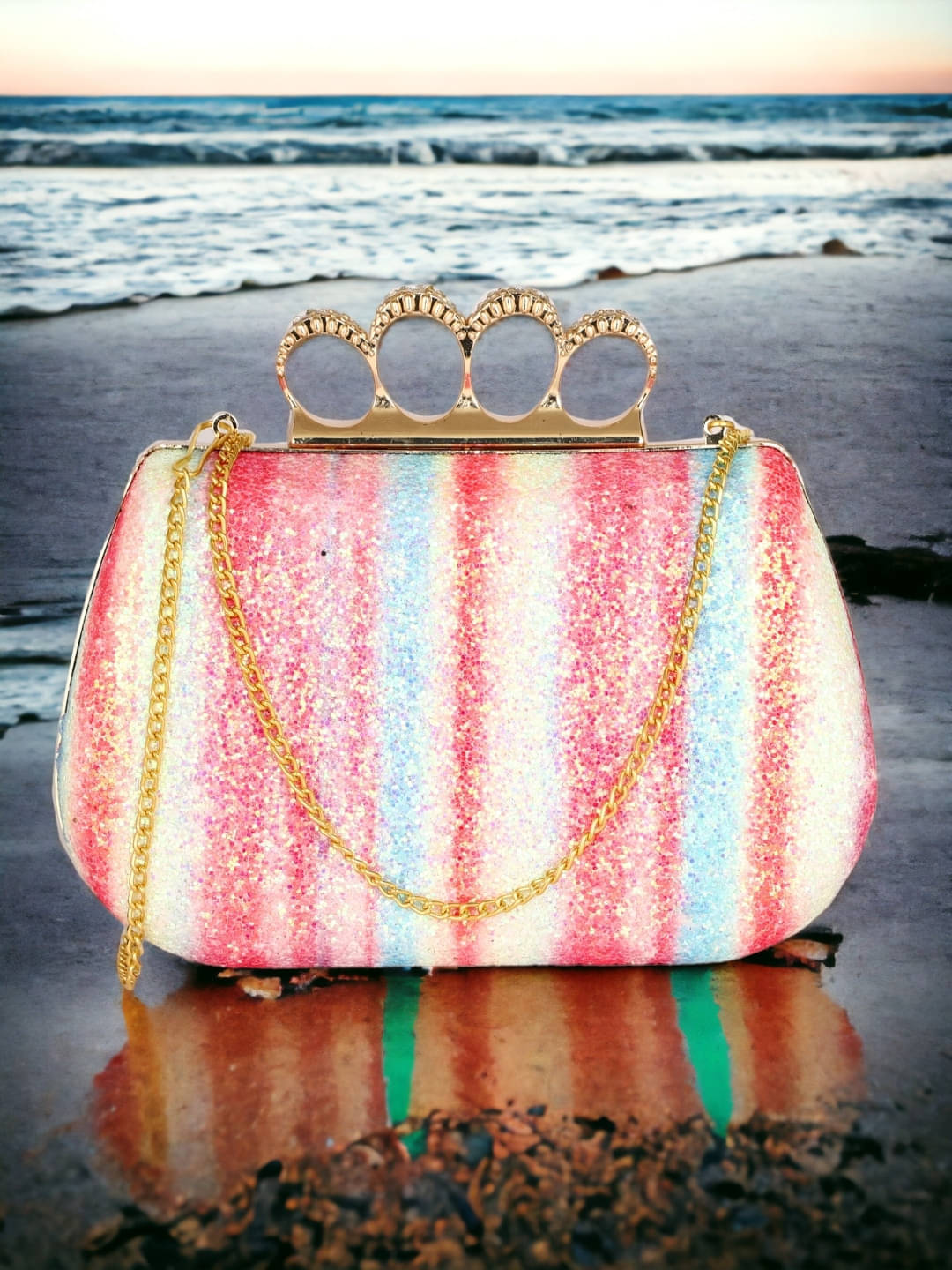     			Tooba Handicraft Multicolor Fabric Box Clutch