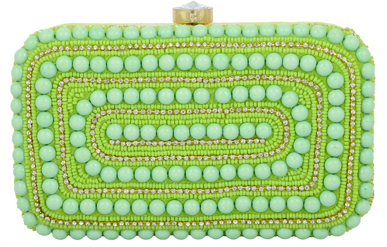     			Tooba Handicraft Multicolor Fabric Box Clutch