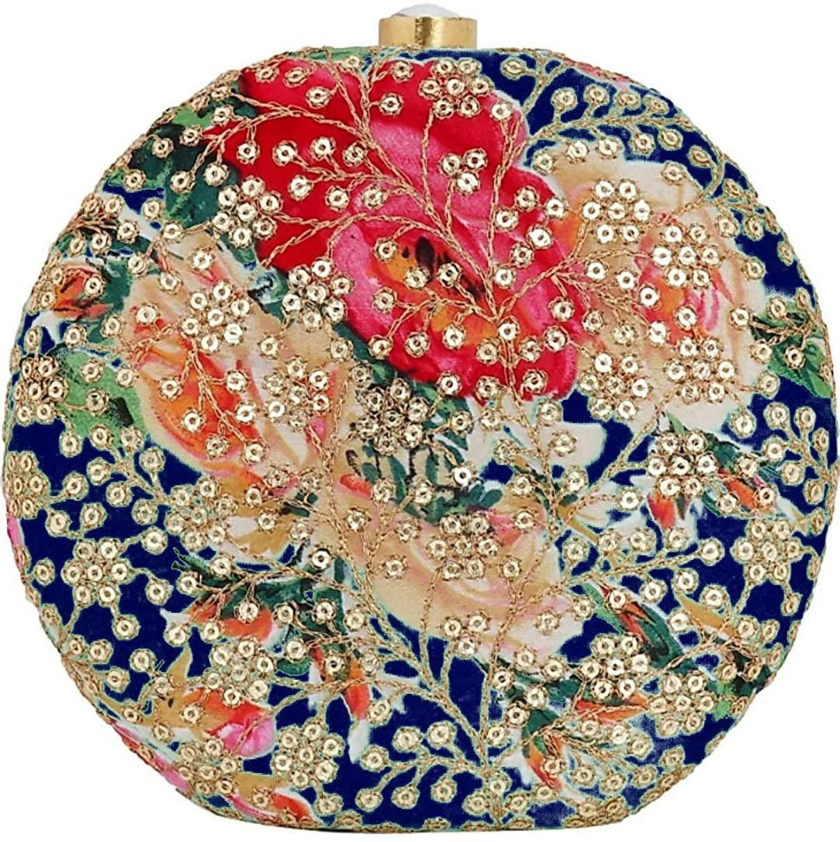     			Tooba Handicraft Multicolor Fabric Box Clutch