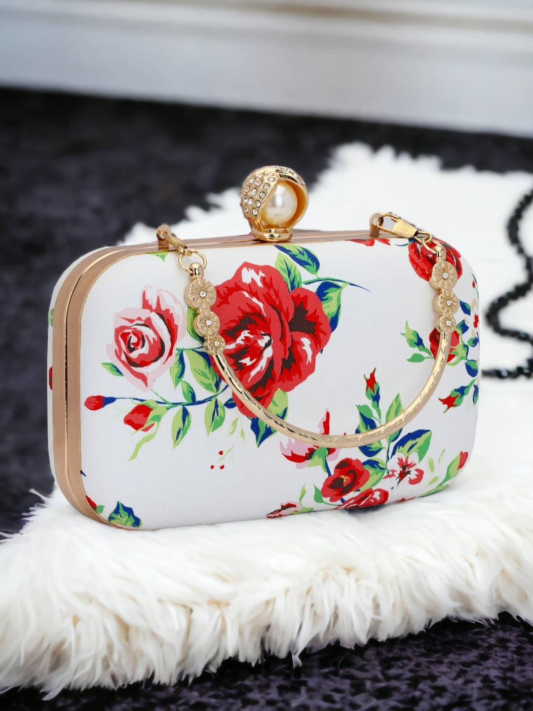     			Tooba Handicraft Multicolor Fabric Box Clutch