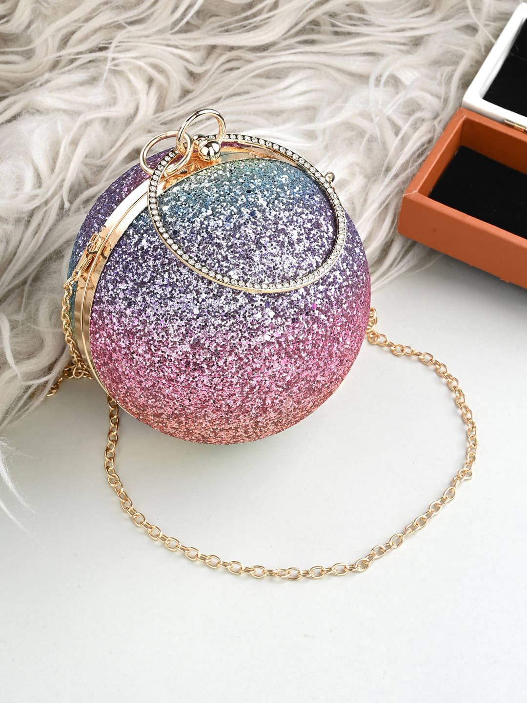     			Tooba Handicraft Multicolor Fabric Box Clutch