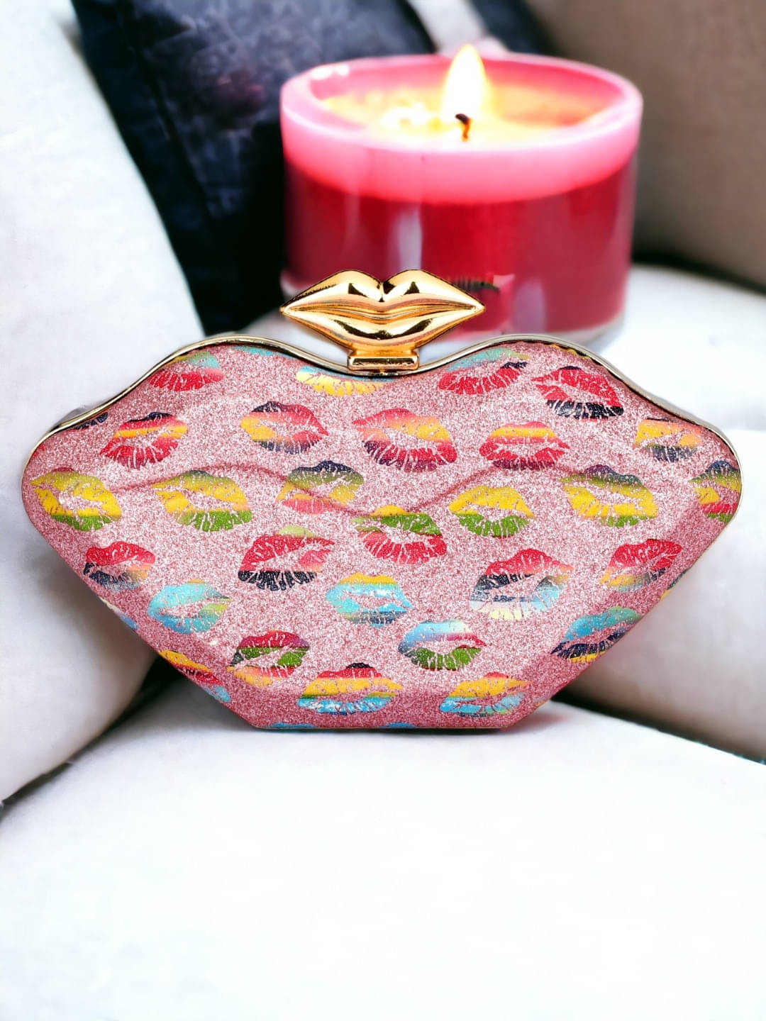    			Tooba Handicraft Multicolor Fabric Box Clutch