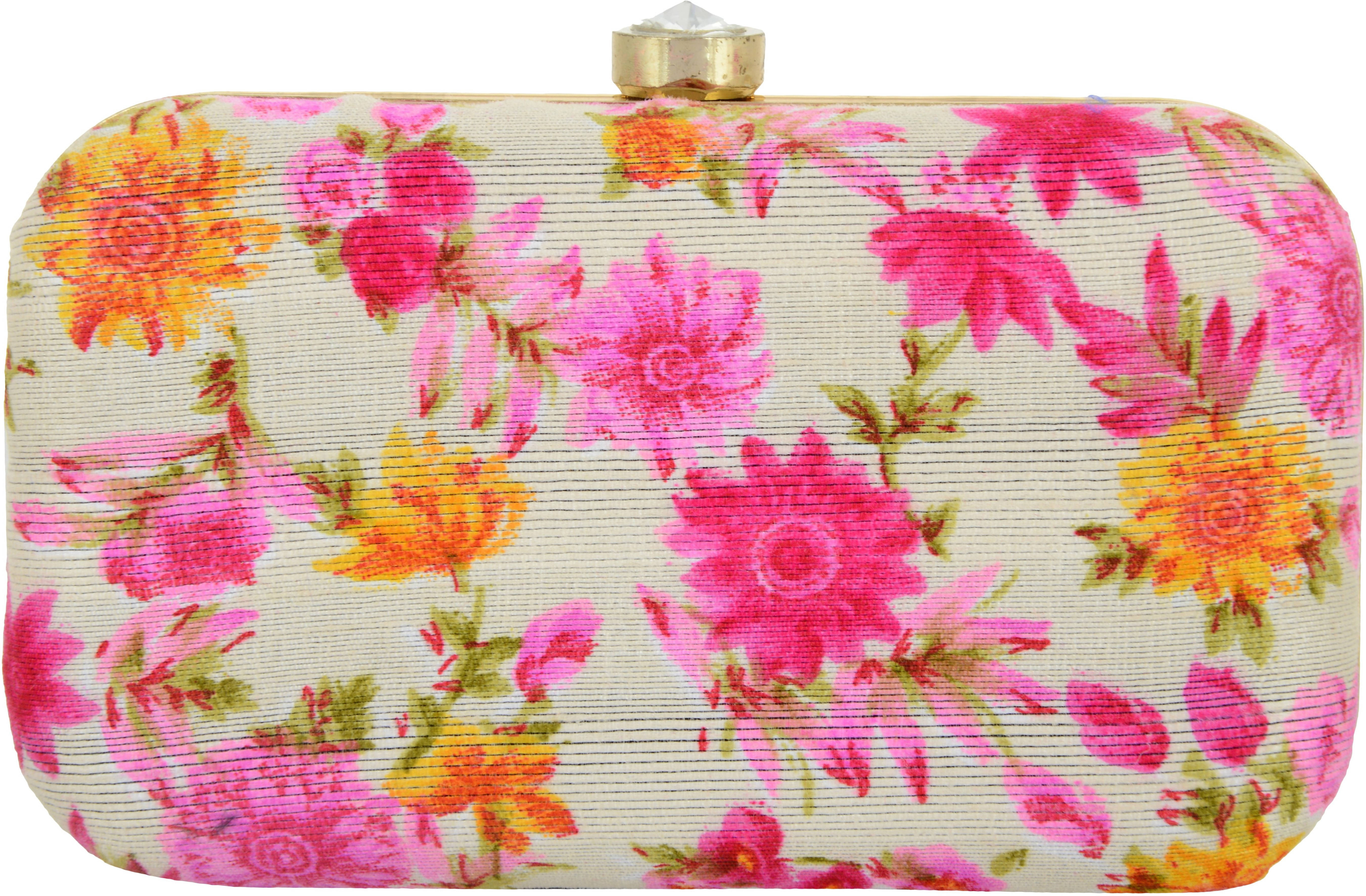     			Tooba Handicraft Multicolor Fabric Box Clutch