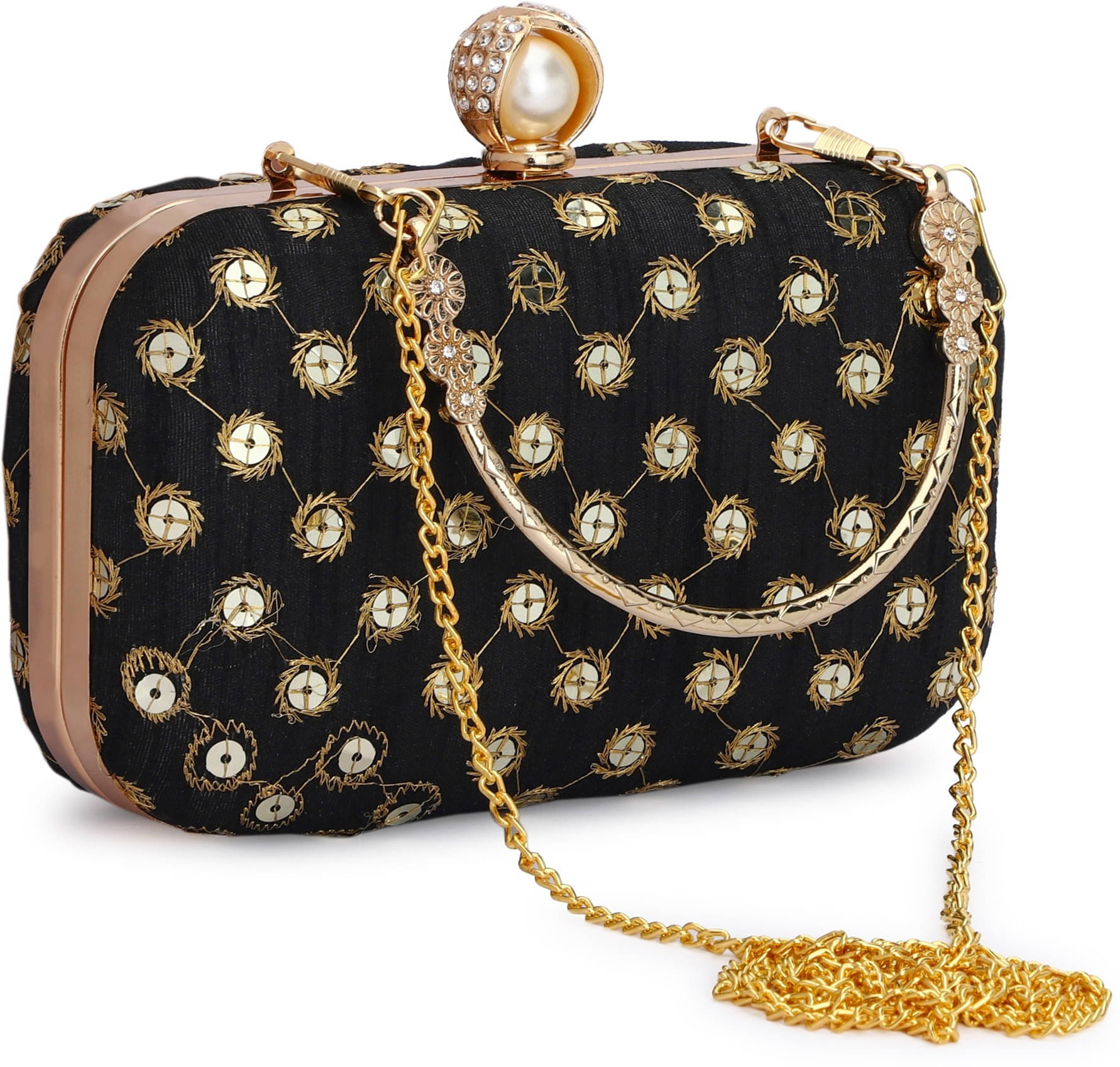     			Tooba Handicraft Multicolor Fabric Box Clutch