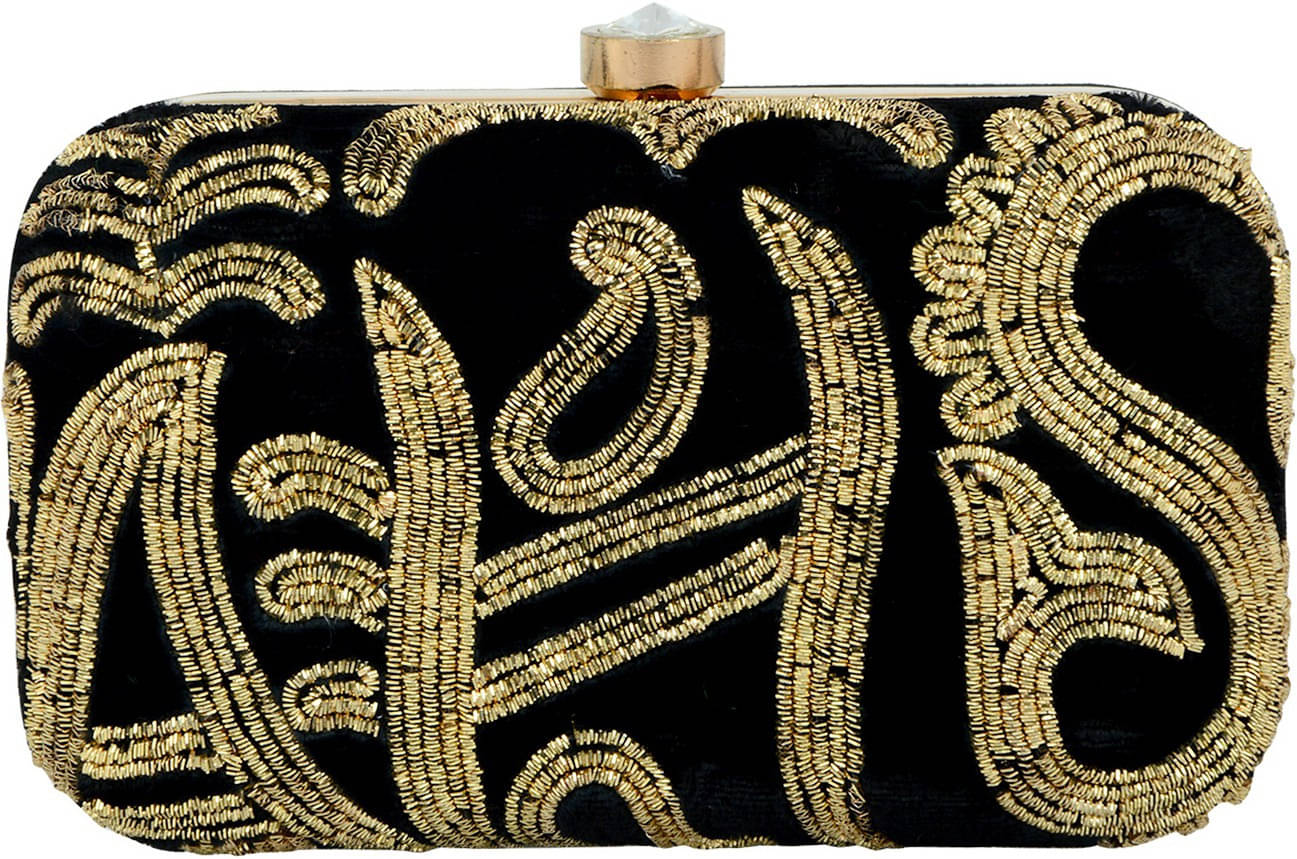     			Tooba Handicraft Multicolor Fabric Box Clutch