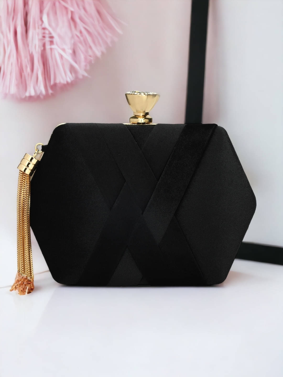     			Tooba Handicraft Multicolor Fabric Box Clutch