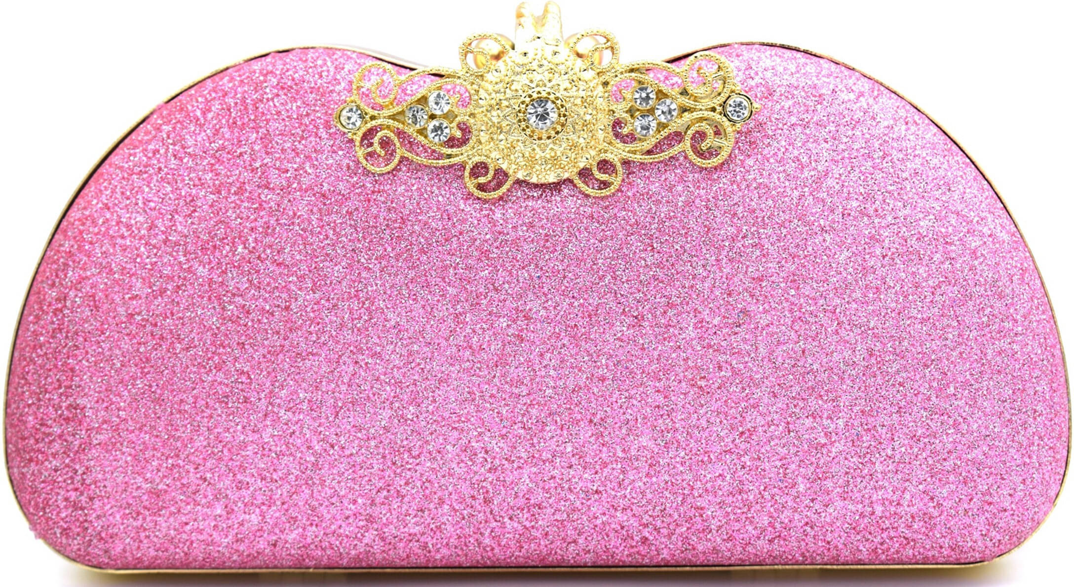     			Tooba Handicraft Pink Fabric Box Clutch