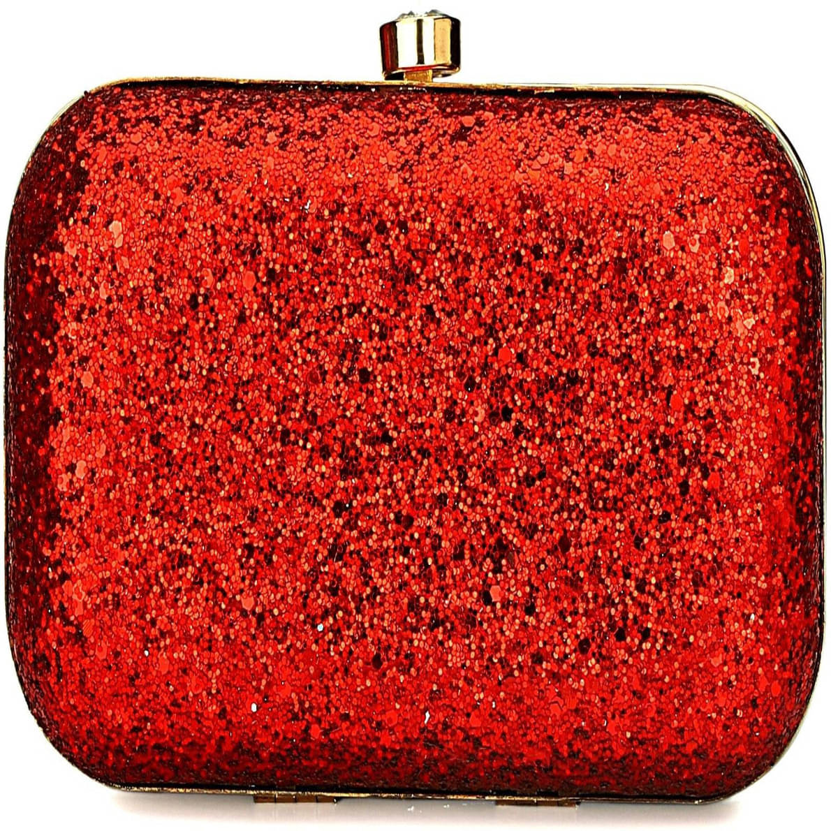     			Tooba Handicraft Red Fabric Box Clutch