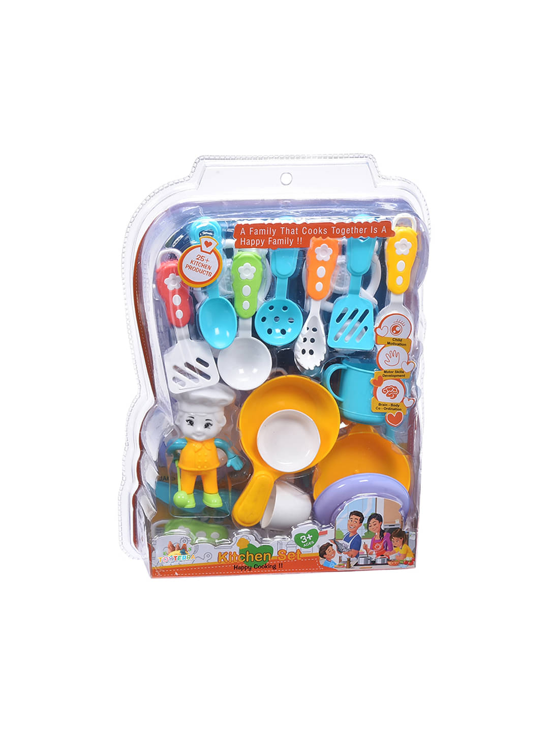     			Toyterra Deluxe Kitchen Play Set for Kids – 3+ Years | Cooking Toy Kit with Utensils, Food Items & Accessories
