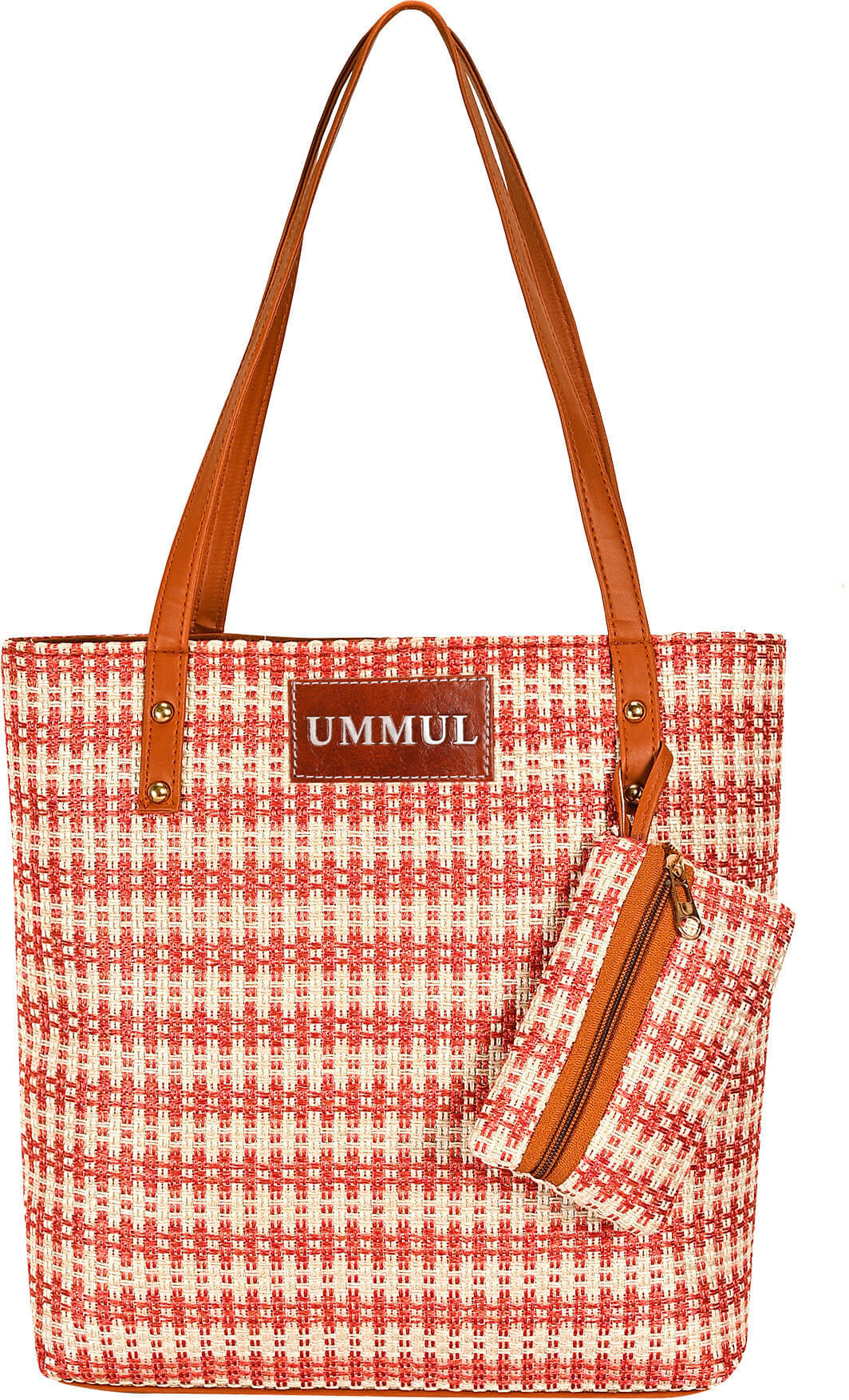     			UMMUL Handheld Bag Canvas Set of 1 ( Grey )