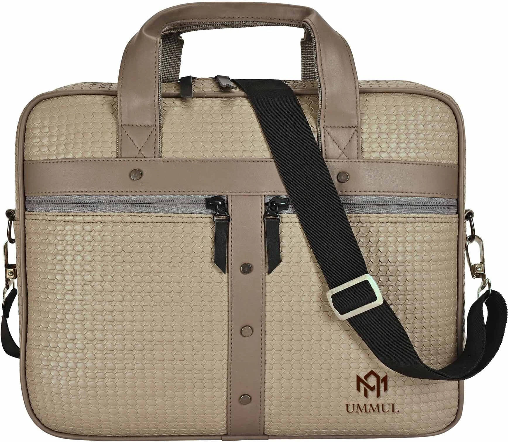     			UMMUL Handheld Bag Faux Leather Set of 1 ( Beige )