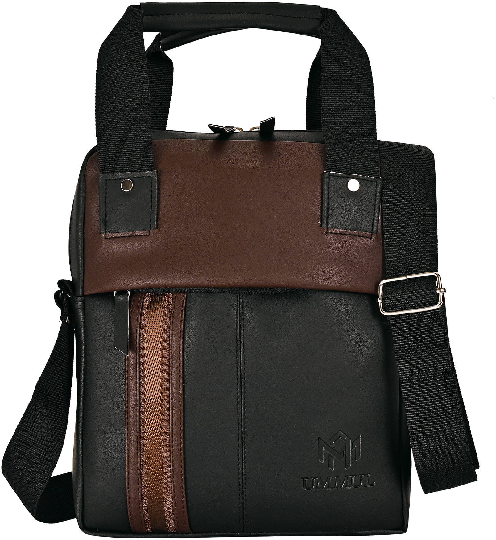     			UMMUL Sling Bag Faux Leather Set of 1 ( Black )