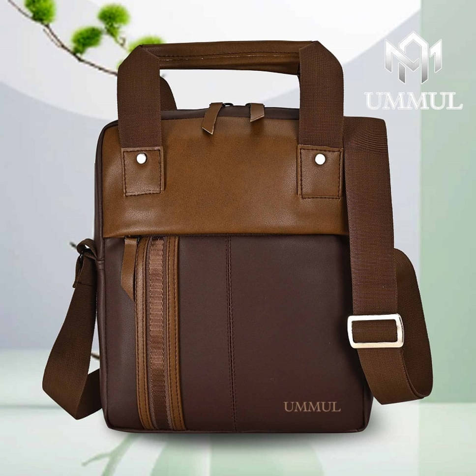     			UMMUL Sling Bag Faux Leather Set of 1 ( Brown )