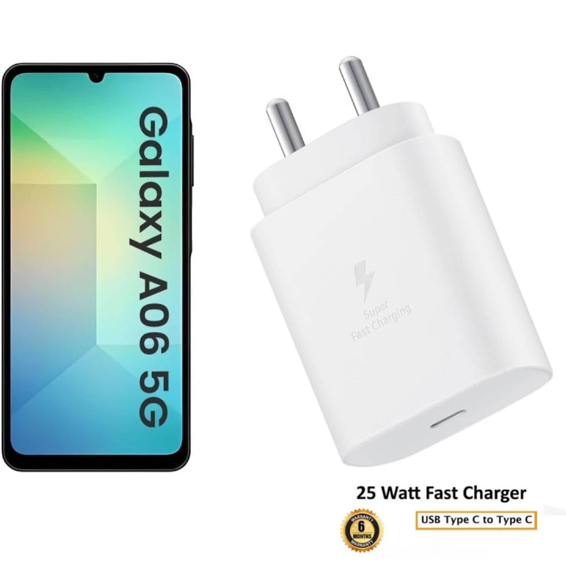     			UTRAX 25W Charger for A06 5G Type C Adapter Compatible with Samsung Galaxy A06 5G Charger, 25-Watt Type C to C Pd Charging Adapter C Type, White