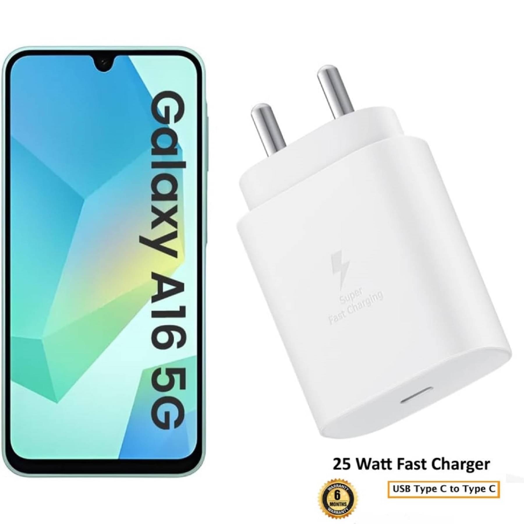     			UTRAX 25W Charger for A16 5G Type C Adapter Compatible with Samsung Galaxy A16 5G Charger, 25-Watt Type C to C Pd Charging Adapter C Type, White