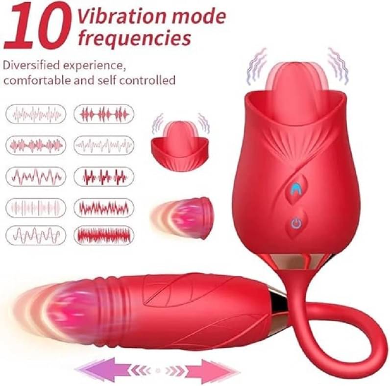     			Vibrations TELESCOPIC ROSE Portable Manual Massager