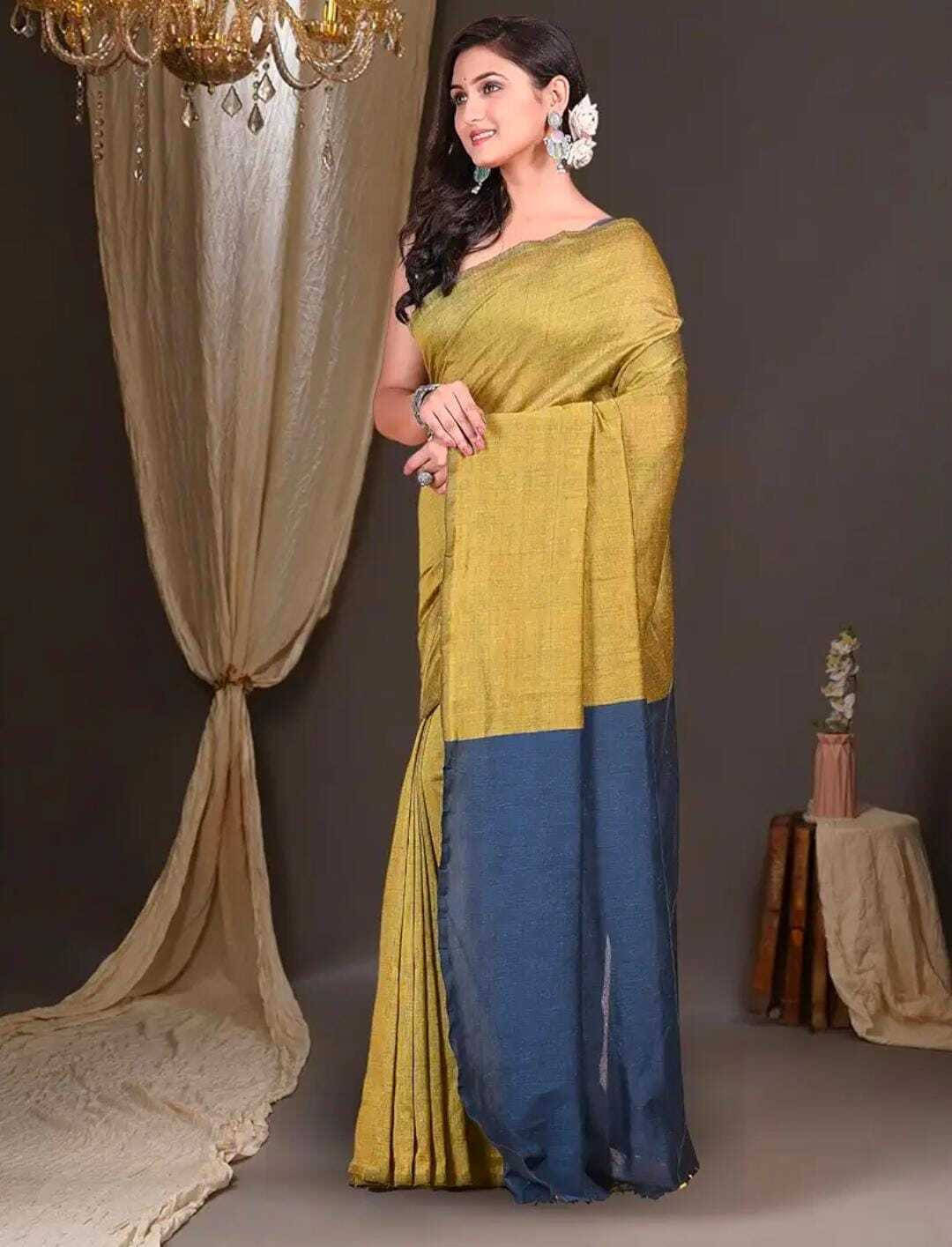 Zayraa Cotton Blend Woven Saree Without Blouse Piece ( Rose Gold ) Zayraa Cotton Blend Woven Saree Without Blouse Piece ( Rose Gold )