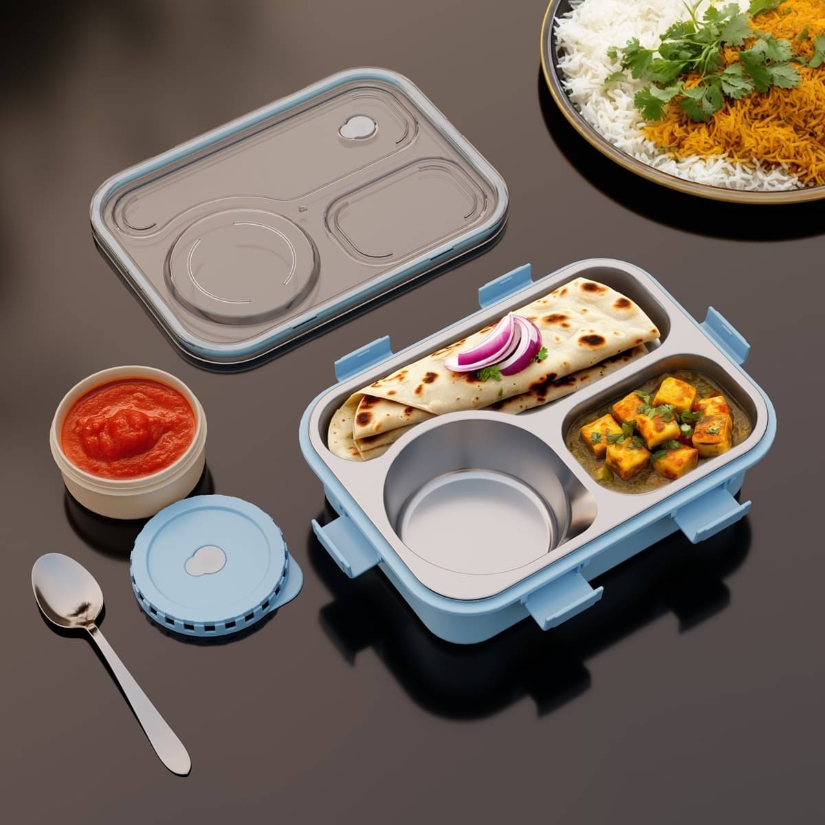 analog kichenware Kids/College/Office Stainless Steel School Lunch Boxes 1 - Container ( Pack of 1 ) analog kichenware Kids/College/Office Stainless Steel School Lunch Boxes 1 - Container ( Pack of 1 )