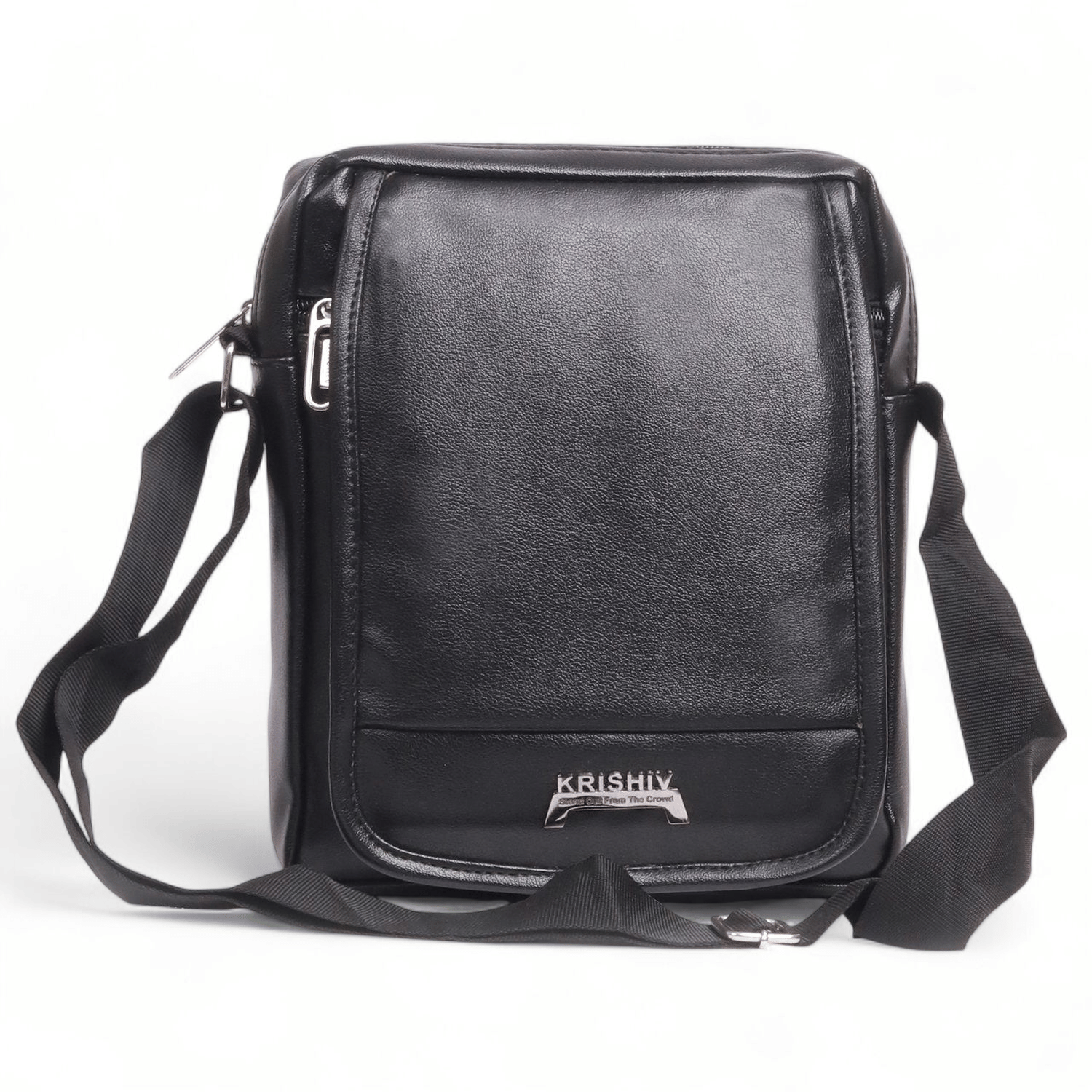 krishiv Black Textured Messenger Bag - Handbags | Buy online on ZillyBuy