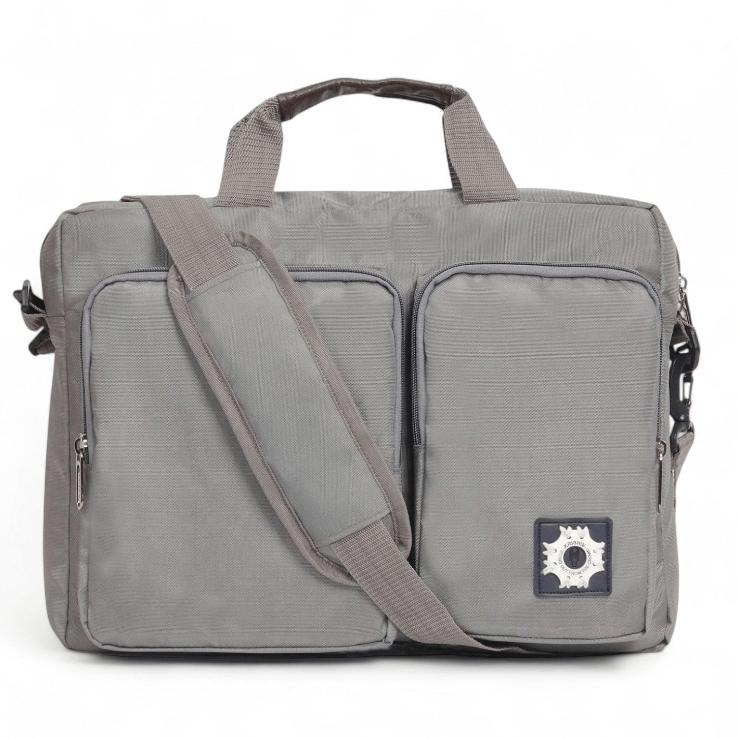     			krishiv Grey Polyester Office Bag
